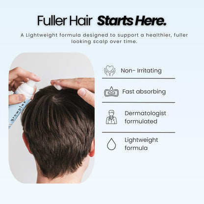 Growplex Vitafoam 5% Minoxidil Foam for Men & Women – DHT Blocking, Non-Greasy, Fast-Drying Hair Regrowth Treatment Avelisse