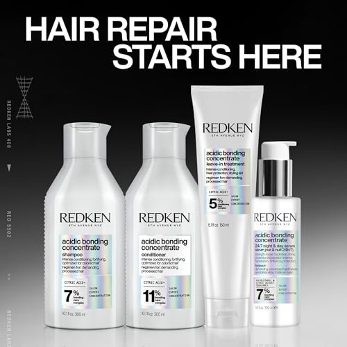 Redken Acidic Bonding Concentrate 24/7 Night & Day Serum for Damaged Hair - Nourishes & Restores, Overnight Hair Repair & Protection, Lightweight & Anti-Frizz Avelisse