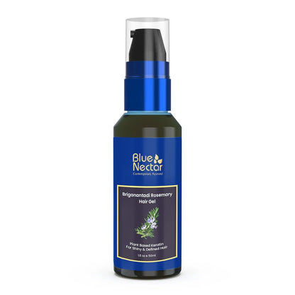 Blue Nectar Rosemary Hair Gel for Curly & Frizzy Hair | Plant-Based Keratin Moisturizer for Women & Men | All Hair Types (12 Herbs, 1.7 Fl Oz)