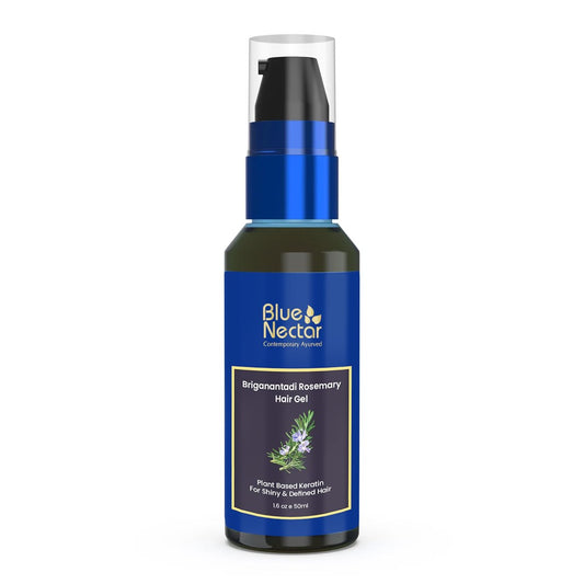 Blue Nectar Rosemary Hair Gel for Curly & Frizzy Hair | Plant-Based Keratin Moisturizer for Women & Men | All Hair Types (12 Herbs, 1.7 Fl Oz)