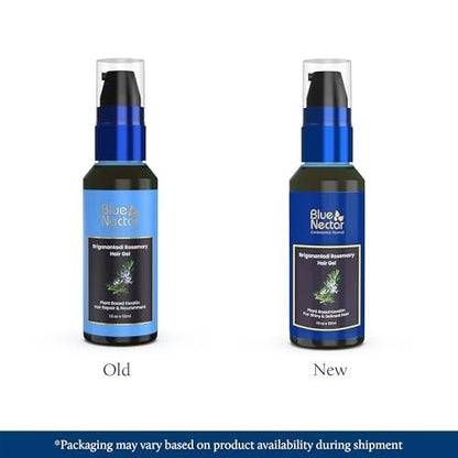 Blue Nectar Rosemary Hair Gel for Curly & Frizzy Hair | Plant-Based Keratin Moisturizer for Women & Men | All Hair Types (12 Herbs, 1.7 Fl Oz)