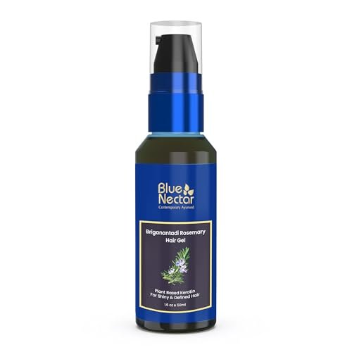 Blue Nectar Rosemary Hair Gel for Curly & Frizzy Hair | Plant-Based Keratin Moisturizer for Women & Men | All Hair Types (12 Herbs, 1.7 Fl Oz) - görsel 2