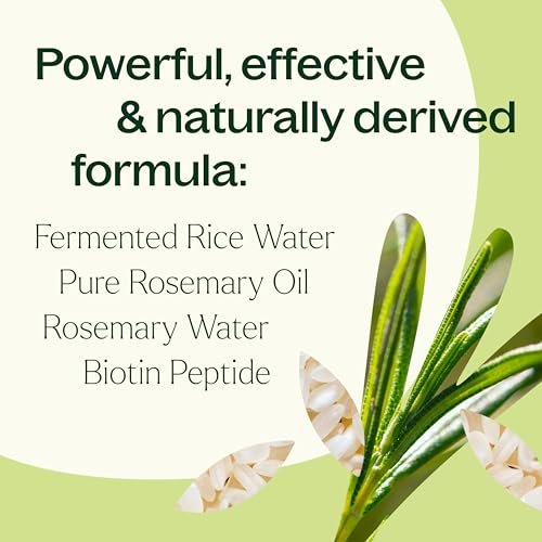 Plant Therapy Rosemary & Rice Water Spray 4 oz – Daily Hair Growth Spray for Natural Hair, Boosts Strength & Elasticity, Adds Volume & Shine Avelisse