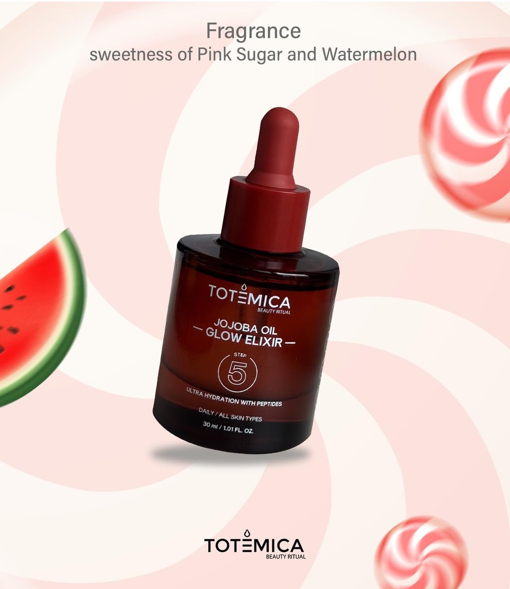 TOTEMICA Organic Jojoba Oil Glow Elixir – Hydrating & Anti-Aging Face Oil with Peptides | Vegan & Non-Comedogenic Facial Oil & Moisturizing Body Oil for Skin & Hair (1.01 Fl Oz) Avelisse