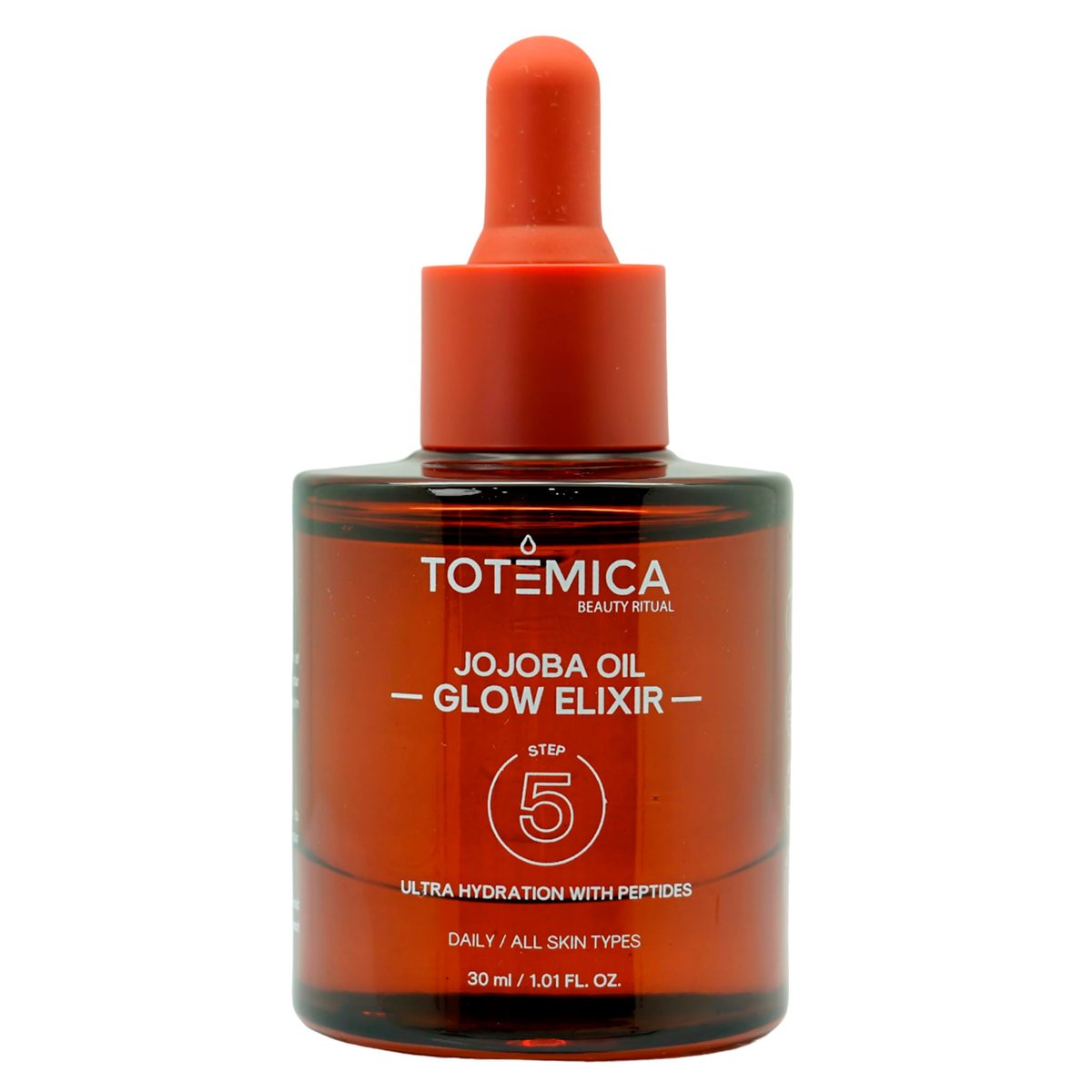 TOTEMICA Organic Jojoba Oil Glow Elixir – Hydrating & Anti-Aging Face Oil with Peptides | Vegan & Non-Comedogenic Facial Oil & Moisturizing Body Oil for Skin & Hair (1.01 Fl Oz) Avelisse