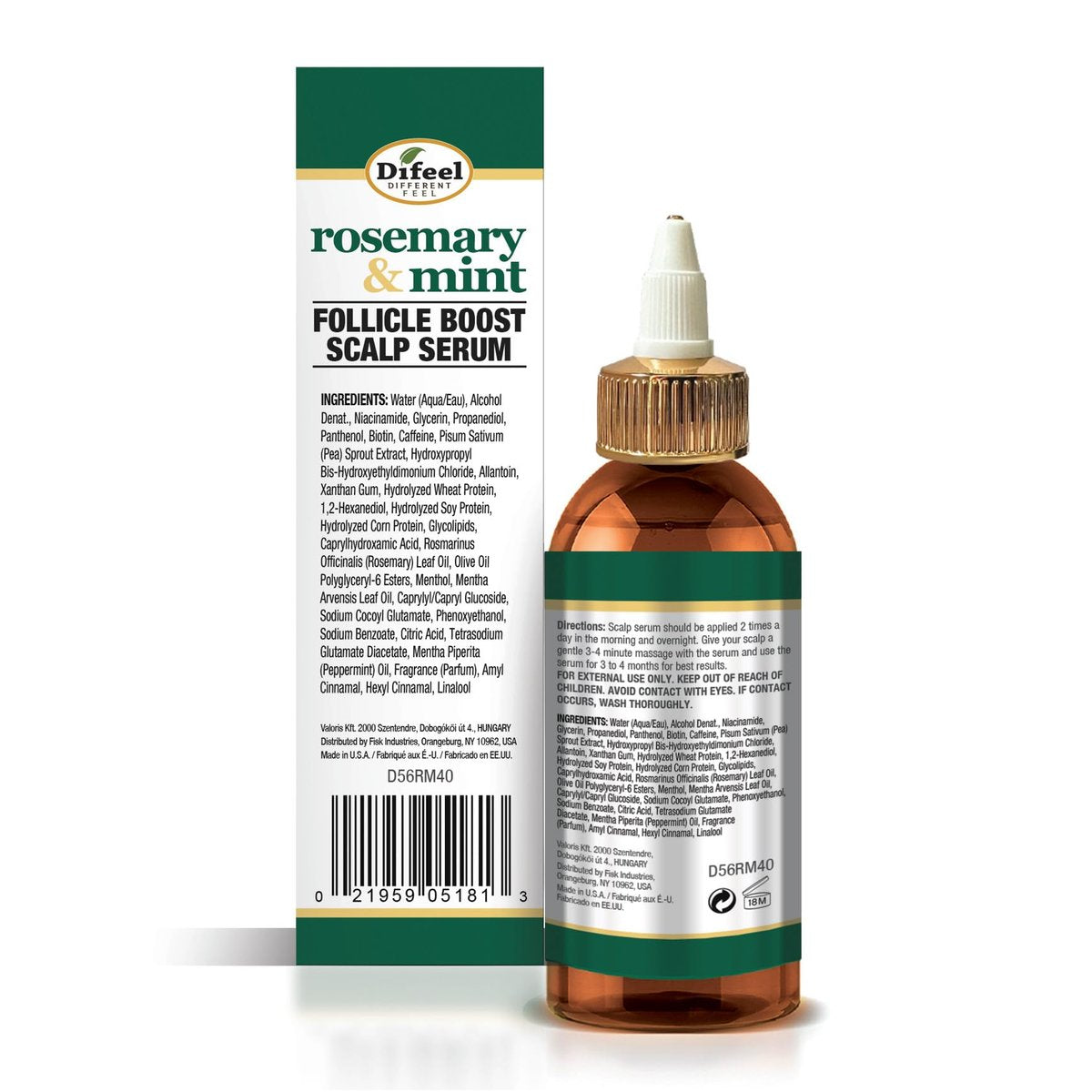 Difeel Rosemary & Mint Follicle Boost Scalp Serum – 4 oz - görsel 3