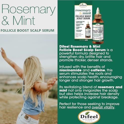 Difeel Rosemary & Mint Follicle Boost Scalp Serum – 4 oz - görsel 6