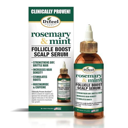 Difeel Rosemary & Mint Follicle Boost Scalp Serum – 4 oz