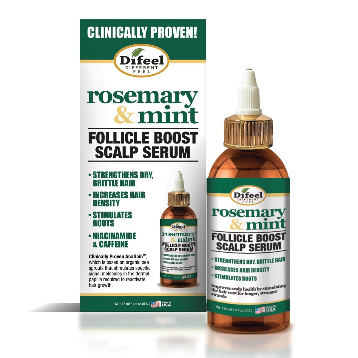 Difeel Rosemary & Mint Follicle Boost Scalp Serum – 4 oz - görsel 1