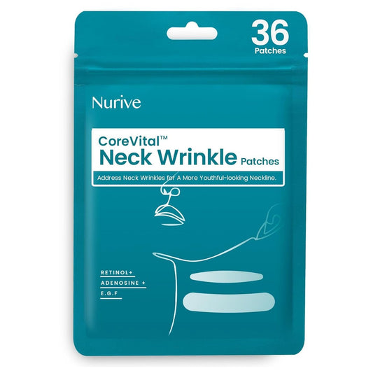 NURIVE Advanced Wrinkle Patches 60ct – Overnight Smile Line & Frown Line Patches with Retinol & Collagen, Invisible Korean Facial Tape for Neck (Medium) Avelisse
