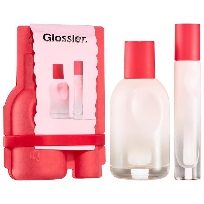 Glossier You Limited Edition Eau de Parfum Holiday Gift Set - Full Size Spray (1.7oz / 50ml) and Travel Size Rollerball (0.27oz / 8ml) Avelisse