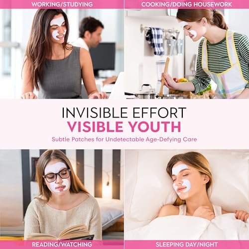 Insutam Forehead Wrinkle Patches for Anti-Wrinkles: Overnight Face Patches to Lift Smile Lines (PINK) Avelisse