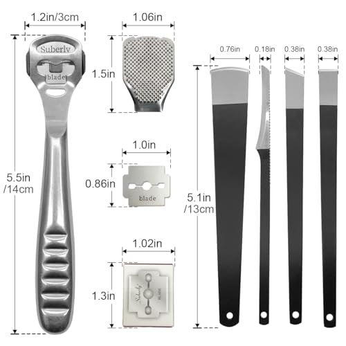 36 Pcs Callus Shaver for Feet Set – Professional Stainless Steel Callus Remover for Wet & Dry Feet with 30 Replacement Blades - görsel 6