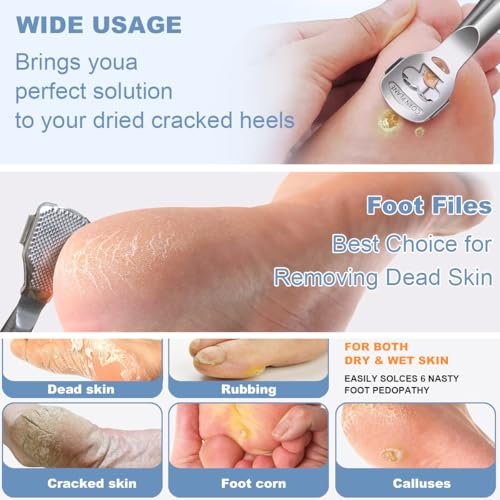 36 Pcs Callus Shaver for Feet Set – Professional Stainless Steel Callus Remover for Wet & Dry Feet with 30 Replacement Blades - görsel 8