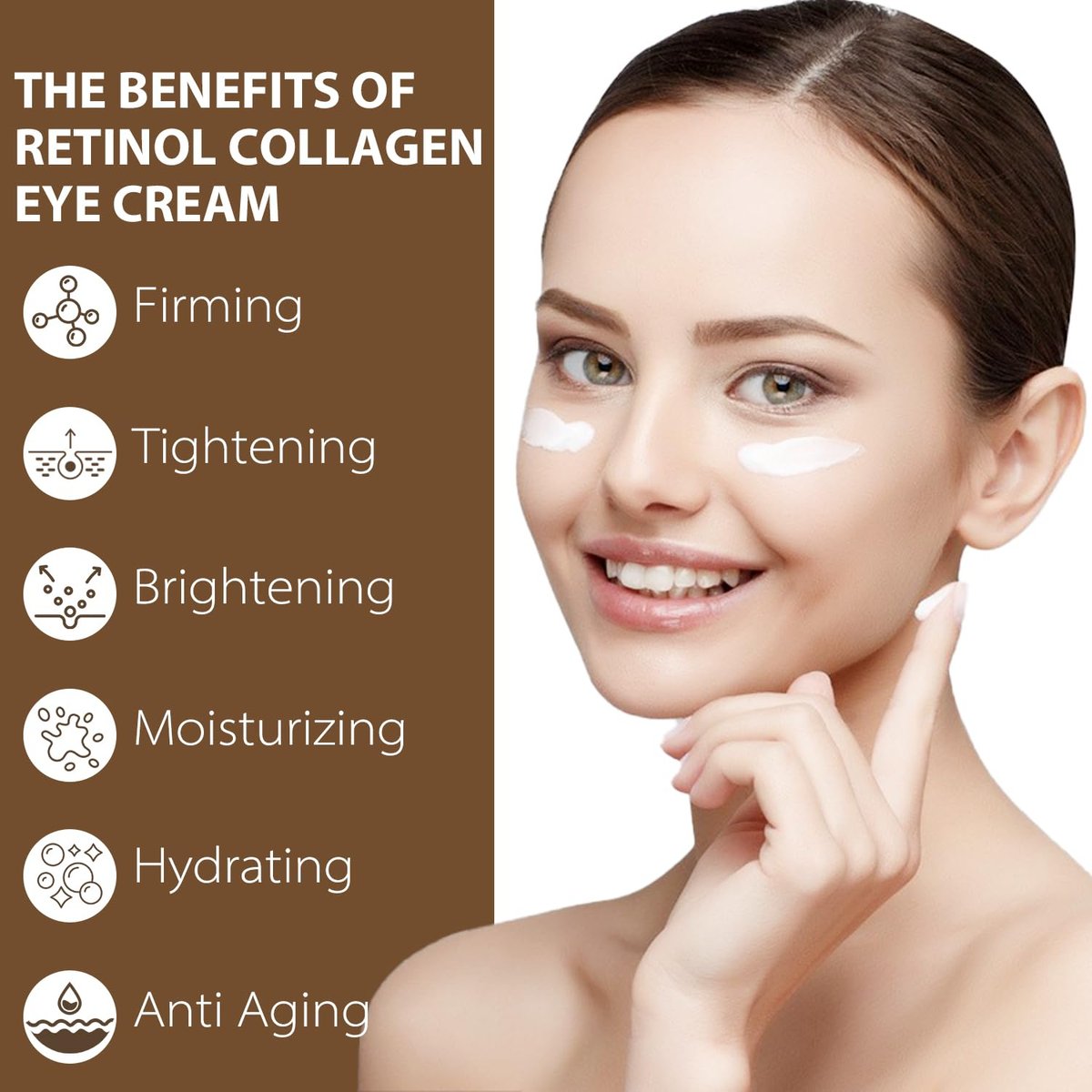 IREV Eye Cream with Retinol, Collagen, Avocado, Caffeine & Vitamin C – Anti-Aging & Hydrating Moisturizer for Dark Circles & Puffiness (1.7 Fl Oz) - görsel 3