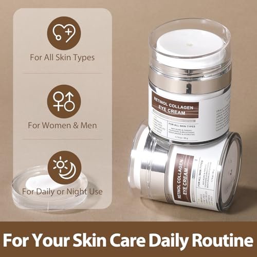 IREV Eye Cream with Retinol, Collagen, Avocado, Caffeine & Vitamin C – Anti-Aging & Hydrating Moisturizer for Dark Circles & Puffiness (1.7 Fl Oz) - görsel 14