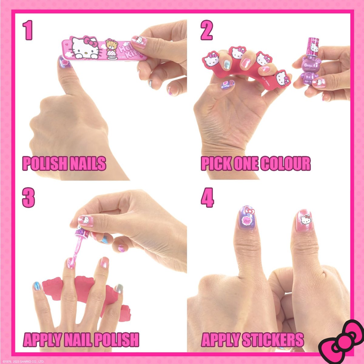 Hello Kitty Face Light-Up Makeup Vanity Set for Girls – Nail, Eye & Lip Accessories, Ages 3+ Avelisse