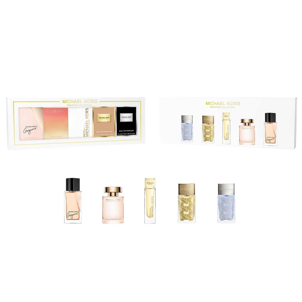 Michael Kors 5-Piece Miniature Fragrance Collection for Women – Travel-Friendly Sample Set Avelisse