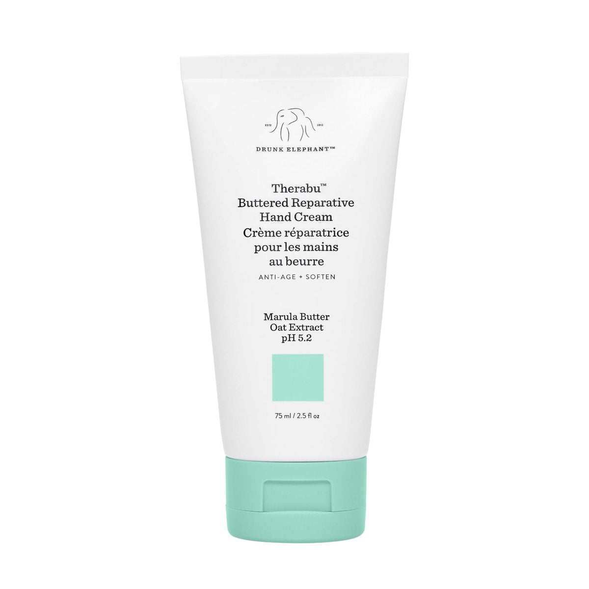 Drunk Elephant Therabu Buttered Reparative Hand Cream - 75 ml | Clean Clinical Skincare, Cruelty-Free, Dermatologist-Tested, Fragrance-Free Avelisse