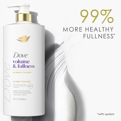 Dove Volume & Fullness Conditioner for Fine, Thin Hair with Biotin & Bio-Protein Care Technology, 28 Fl Oz