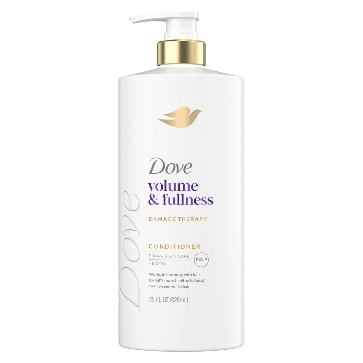 Dove Volume & Fullness Conditioner for Fine, Thin Hair with Biotin & Bio-Protein Care Technology, 28 Fl Oz - görsel 1