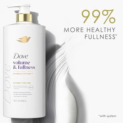Dove Volume & Fullness Conditioner for Fine, Thin Hair with Biotin & Bio-Protein Care Technology, 28 Fl Oz
