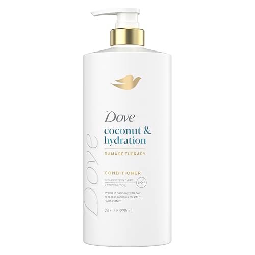 Dove Conditioner Coconut & Hydration for Dry Hair with Bio-Protein Care Technology and Coconut Oil, 28 Fl Oz - görsel 1