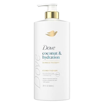 Dove Conditioner Coconut & Hydration for Dry Hair with Bio-Protein Care Technology and Coconut Oil, 28 Fl Oz