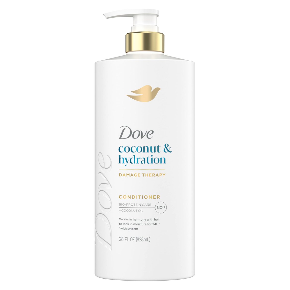 Dove Conditioner Coconut & Hydration for Dry Hair with Bio-Protein Care Technology and Coconut Oil, 28 Fl Oz - görsel 2
