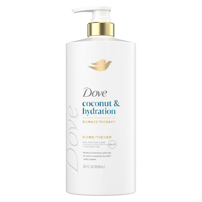 Dove Conditioner Coconut & Hydration for Dry Hair with Bio-Protein Care Technology and Coconut Oil, 28 Fl Oz