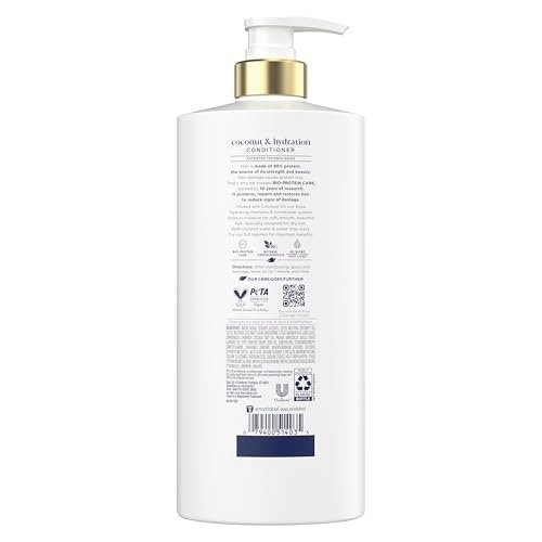 Dove Conditioner Coconut & Hydration for Dry Hair with Bio-Protein Care Technology and Coconut Oil, 28 Fl Oz - görsel 3
