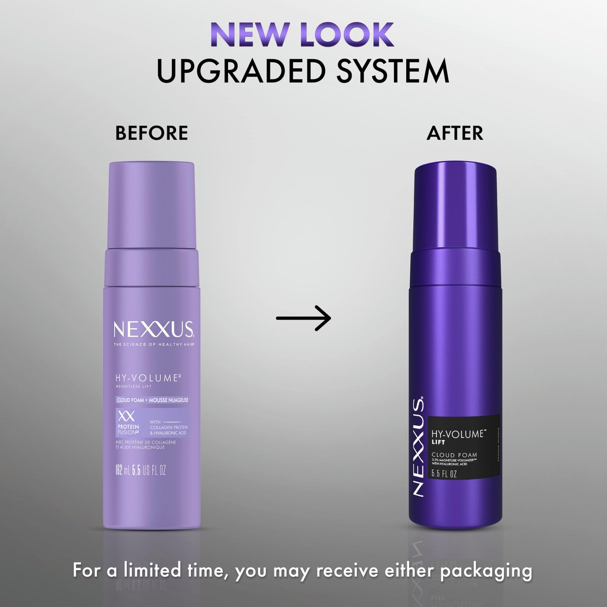 Nexxus Hy-Volume Cloud Foam Hair Foam for Lift and Volume, Flat & Limp Hair, Styling Foam with Hyaluronic Acid, 5.5 fl oz Avelisse