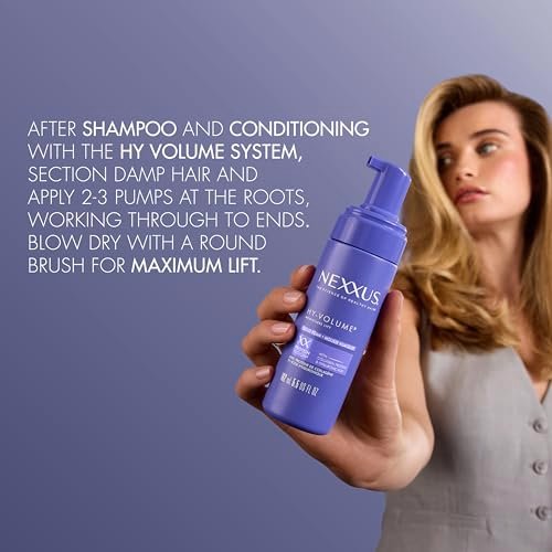 Nexxus Hy-Volume Cloud Foam Hair Foam for Lift and Volume, Flat & Limp Hair, Styling Foam with Hyaluronic Acid, 5.5 fl oz Avelisse