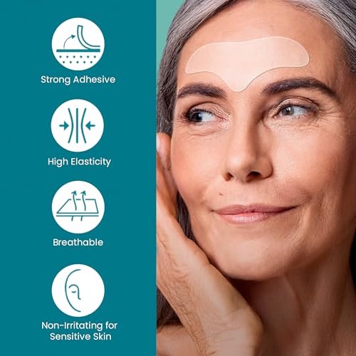 NURIVE Advanced Wrinkle Patches 20ct - Large (Forehead) | Invisible Overnight Wrinkle Tape with Retinol & Collagen for Smile Lines & Frown Lines Avelisse