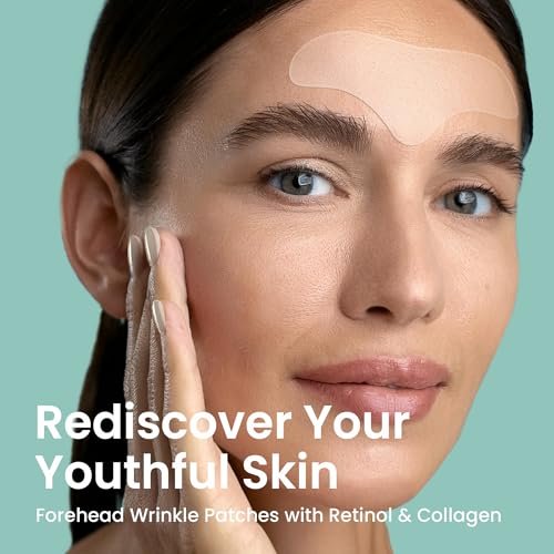 NURIVE Advanced Wrinkle Patches 20ct - Large (Forehead) | Invisible Overnight Wrinkle Tape with Retinol & Collagen for Smile Lines & Frown Lines Avelisse