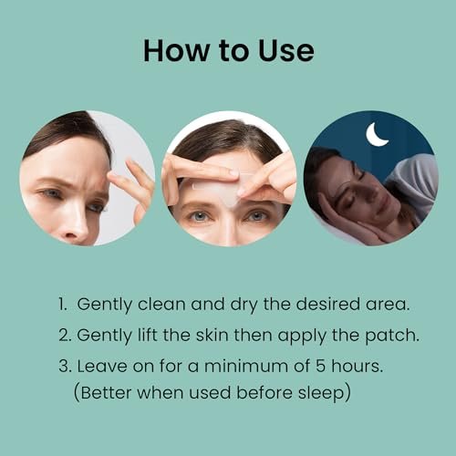 NURIVE Advanced Wrinkle Patches 20ct - Large (Forehead) | Invisible Overnight Wrinkle Tape with Retinol & Collagen for Smile Lines & Frown Lines Avelisse