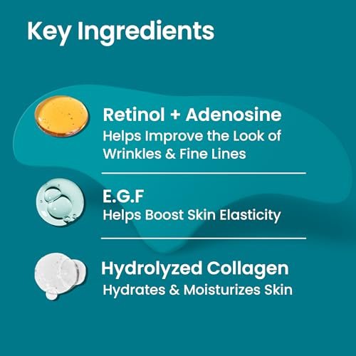 NURIVE Advanced Wrinkle Patches 20ct - Large (Forehead) | Invisible Overnight Wrinkle Tape with Retinol & Collagen for Smile Lines & Frown Lines Avelisse