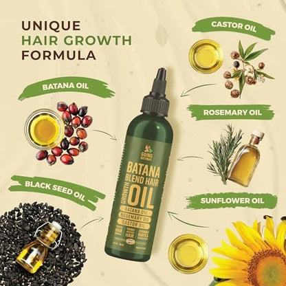 Going Batanas Premium Batana Oil for Hair Growth Blend - 100% Natural Batana from Honduras, Castor & Rosemary Oil - Natural Hair Products for Women & Men (4 Fl Oz) Avelisse