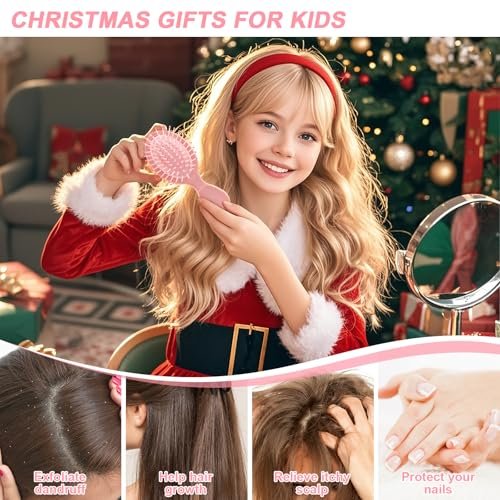 HOFASON 6-Pack Mini Wet Hair Brush – Bulk Stocking Stuffers for Women, Teens, Girls | Travel & Party Favors - görsel 14