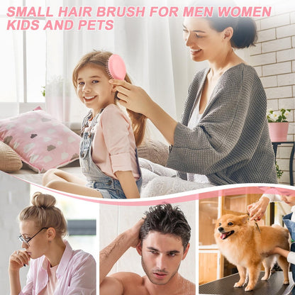 HOFASON 6-Pack Mini Wet Hair Brush – Bulk Stocking Stuffers for Women, Teens, Girls | Travel & Party Favors