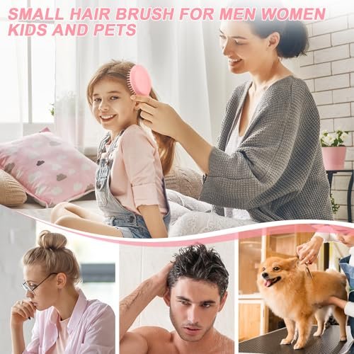 HOFASON 6-Pack Mini Wet Hair Brush – Bulk Stocking Stuffers for Women, Teens, Girls | Travel & Party Favors - görsel 12
