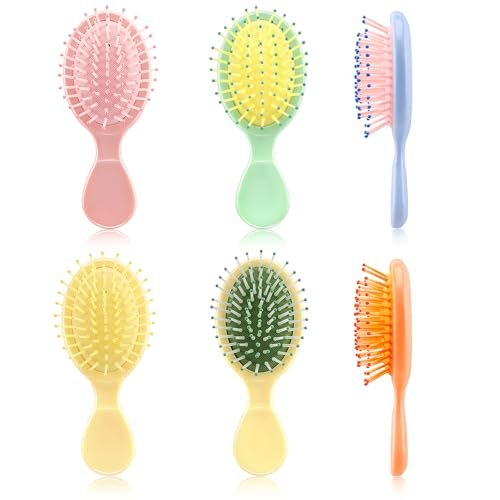 HOFASON 6-Pack Mini Wet Hair Brush – Bulk Stocking Stuffers for Women, Teens, Girls | Travel & Party Favors - görsel 2
