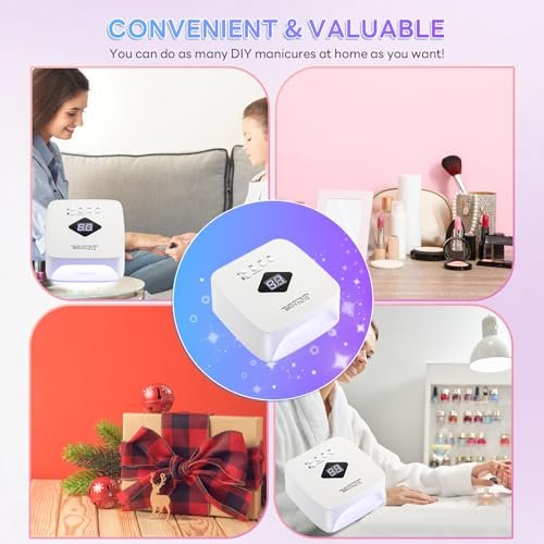 BEENLE Cordless Nail Lamp 120W Rechargeable UV LED Light for Gel Nails - Portable Nail Dryer with 3 Timer Modes, Continuous Use Up to 4-5 Hours (S10 Max) - görsel 14