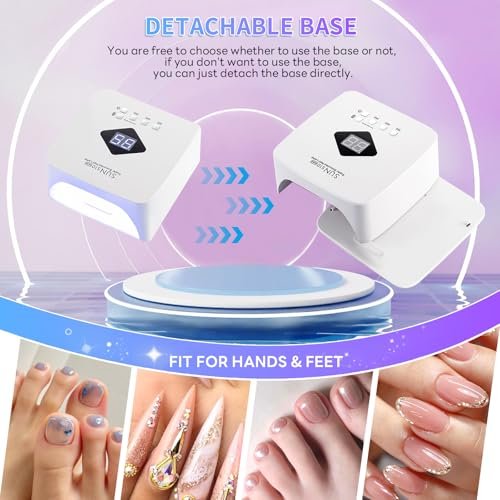 BEENLE Cordless Nail Lamp 120W Rechargeable UV LED Light for Gel Nails - Portable Nail Dryer with 3 Timer Modes, Continuous Use Up to 4-5 Hours (S10 Max) - görsel 12