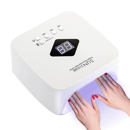 BEENLE Cordless Nail Lamp 120W Rechargeable UV LED Light for Gel Nails - Portable Nail Dryer with 3 Timer Modes, Continuous Use Up to 4-5 Hours (S10 Max)