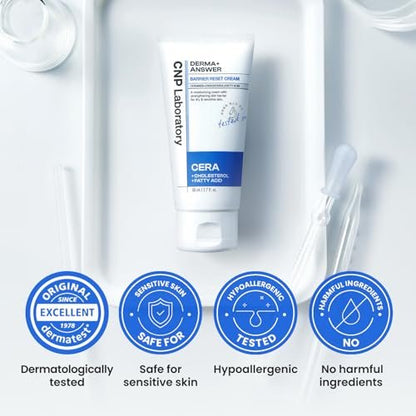 CNP Barrier Reset Cream – Deep Hydration & Barrier Strengthening with Ceramide for Dry & Sensitive Skin | Korean Skincare (2.7 fl oz) Avelisse