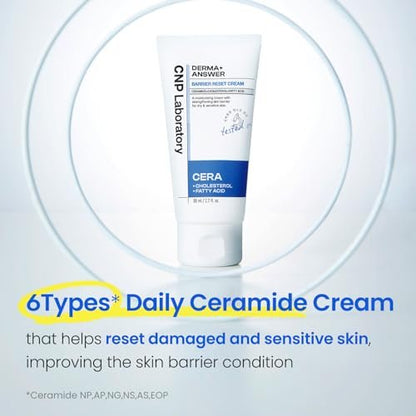 CNP Barrier Reset Cream – Deep Hydration & Barrier Strengthening with Ceramide for Dry & Sensitive Skin | Korean Skincare (2.7 fl oz) Avelisse