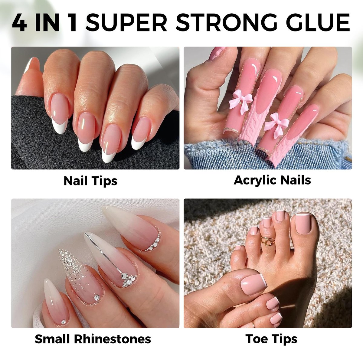 Luckyfairy 40ml Super Strong Nail Glue - Soft Solid Gel for Press Ons & Acrylics, Mess Free, Lamp Curing Needed, Durable & Long-Lasting - görsel 3