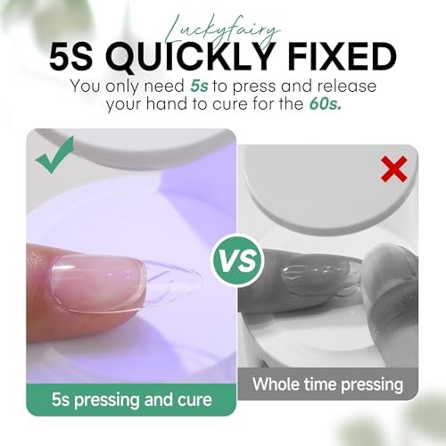 Luckyfairy Nail Glue Gel for Nail Tips - Super Strong Solid Gel UV Cured Needed, 15ml Soak Off Soft Adhesive Bonding for Acrylic Nails, Nail Extension Fake Nails - görsel 8
