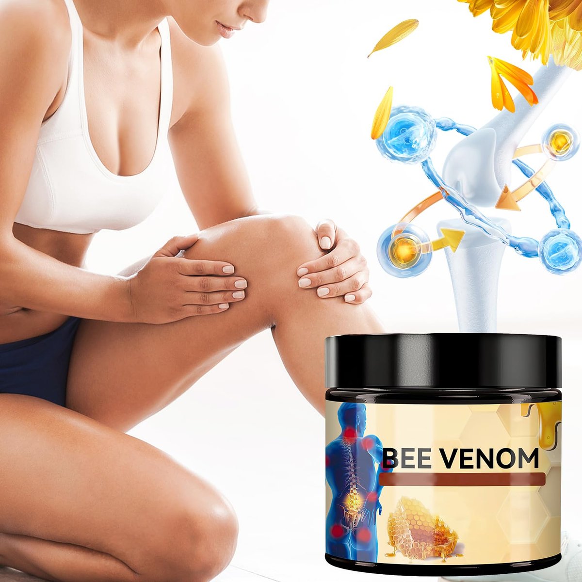 2-Pack Bee Venom Moisturizing Cream – Fast-Absorbing, Lightweight Daily Body Cream with Natural Formula Avelisse